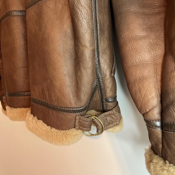 Vintage Sawyer of Napa Leather & Wool Coat (Size 42) - Picture 11 of 16